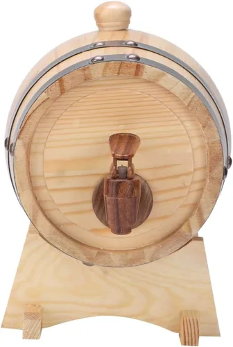Miniatura 6 de Mini barril de vino de madera de pino para el hogar, equipo de elaboración de cerveza de madera para tequila, whisky, ron envejecimiento