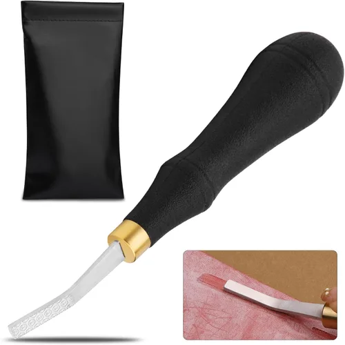 DIUDUS Pro Detail - Herramienta de desbaste de cuero, herramienta de superficie de artesanía de cuero, herramienta de archivo de pulido de cuero con