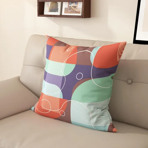 Miniatura 20 de Funda de almohada estampada, respaldo de dormitorio, almohada cuadrada con patrón de alce nórdico moderno, decoración para el hogar y la sala