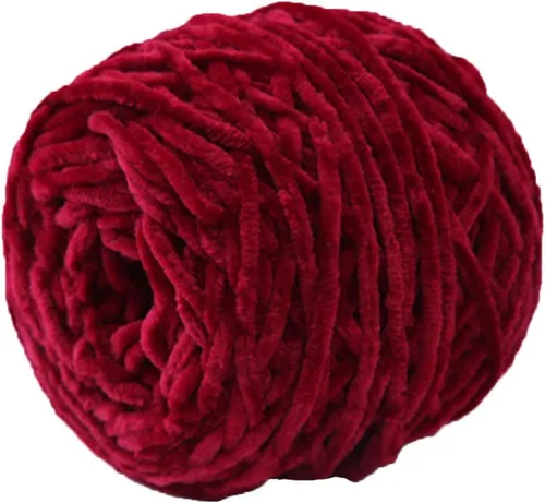 Miniatura 20 de Hilo de punto grueso negro, hilo de terciopelo de felpilla, hilo de chenilla gruesa 100% poliéster, tejido de brazo, tejido a mano, tejido