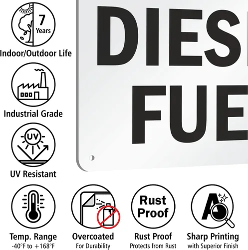 Miniatura 7 de SmartSign Letrero "Diesel Combustible" Aluminio de 7" x 10