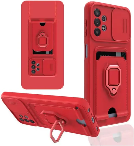 Miniatura 8 de Funda cruzada compatible con Samsung Galaxy A52, funda de teléfono con correa y soporte para tarjetas, anillo magnético con soporte