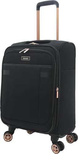 Miniatura 6 de kensie Hudson Softside - Juego de equipaje giratorio de 3 piezas negro con oro rosa Hudson Softside - Juego de equipaje giratorio de 3 piezas