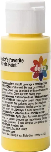 Miniatura 2 de Delta Creative Ceramcoat - Pintura acrílica en varios colores (2 onzas), 2027, amarillo brillante (paquete de 2)