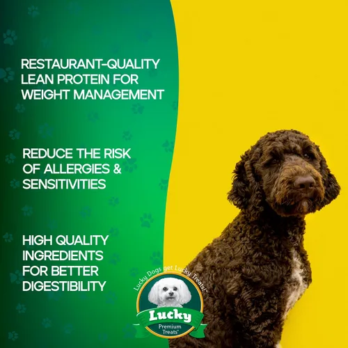 Miniatura 4 de Lucky Premium Treats Golosinas envueltas en pollo para perros, Bull Stick, piel cruda hecha en Estados Unidos para perros extra grandes, golosinas