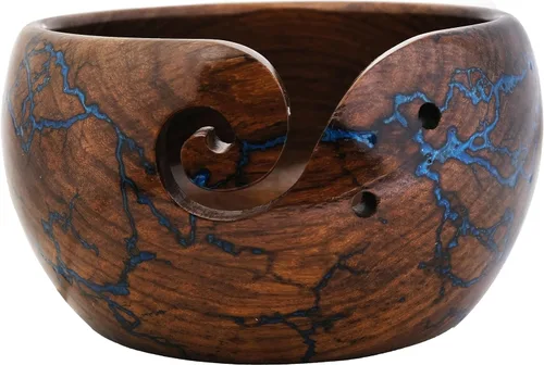 Miniatura 12 de Cuenco Personalizado de Madera de Palisandro para Almacenar Hilo, Soporte y Dispensador de Cuenco para Hilo Sin Enredos, Perfecto Cuenco Grande