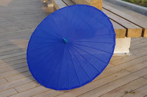 Miniatura 31 de Parasol de tela de bambú liso, ideal para recuerdos de fiesta de boda (fucsia)