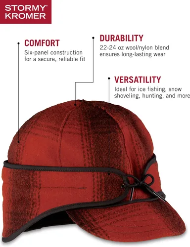 Miniatura 17 de Stormy Kromer Rancher Cap - Gorro de lana Thinsulate de invierno con orejeras de forro polar