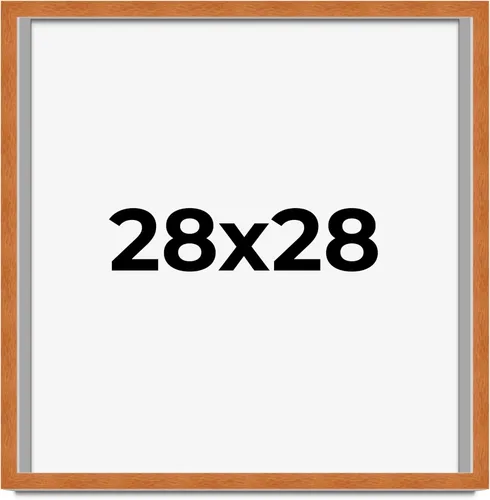 Miniatura 61 de Marco de 3 x 3 pulgadas, marco de madera maciza de nuez miel tradicional marrón Ancho de moldeo de 0.875 pulgadas Profundidad de conejo de 0.875