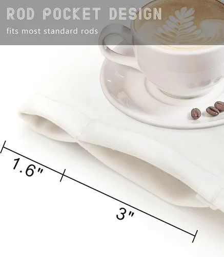 Miniatura 3 de SMILETIME - Cortinas de terciopelo blanco con bolsillo para barra, aisladas térmicamente, suaves, con filtro de luz y privacidad, para dormitorio