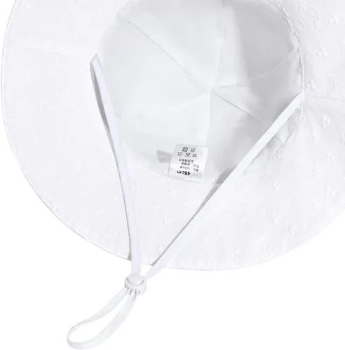 Miniatura 56 de Sombrero de sol para bebé niña con UPF 50+ sombrero de playa ajustable para exteriores con ala ancha