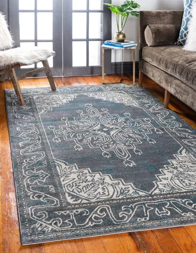 Miniatura 33 de Unique Loom Alfombra moderna vintage de 9 pies por 12 pies (9 x 12 pies) Estocolmo beige contemporánea