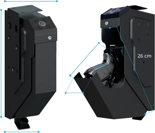 Miniatura 5 de VERPROOF - Caja de seguridad para armas de fuego, acceso rápido para pistolas, caja de seguridad para pistolas de mano con apertura, seguridad