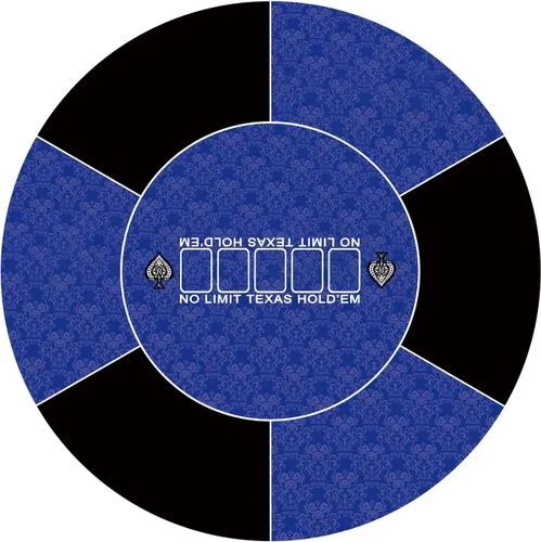 Tapete redondo de póquer, 39/47/55/63 pulgadas, 6-10 personas, tapete de goma de Texas Poker plegable, mesa de póquer portátil, adecuado para juegos
