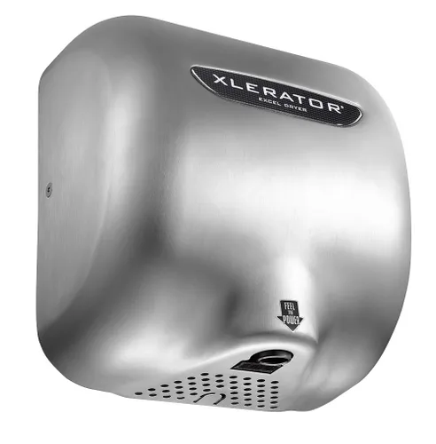 Miniatura 2 de XLERATOR XL-SB 1.1N Secador de manos comercial de alta velocidad, cubierta de acero inoxidable cepillado, secadora Excel, sensor automático, montaje