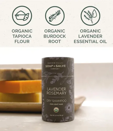 Miniatura 2 de Chagrin Valley Soap & Salve Champú seco natural orgánico en polvo, para cabello claro, romero lavanda, absorbe el aceite entre lavados, refresca