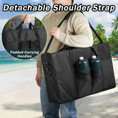 Miniatura 5 de samdew Funda de transporte para estufa de campamento, bolsa de almacenamiento para estufa de campamento compatible con estufa de gas Coleman de 2