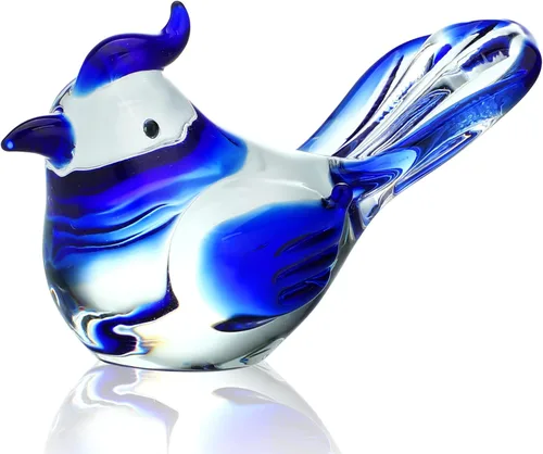 Miniatura 9 de HDCRYSTALGIFTS 4 figuras coloridas de pájaros de cristal, figuras coleccionables de animales de 3 pulgadas, regalos para mujeres, amantes