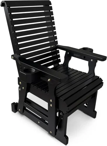 Miniatura 16 de Fortune Candy Planeador de Patio con Portavasos, Respaldo Alto Reclinable y Asiento Contorneado Profundo, Capacidad 800 Libras (Marrón, 2 Plazas)