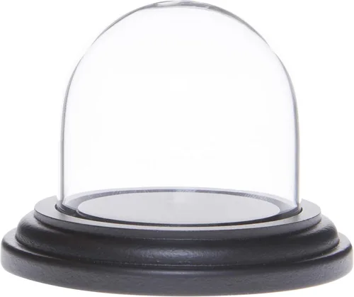 Miniatura 4 de Plymor 1.875" x 1.875" Mini cristal Display Dome Cloche (base de chapa de caoba oscura)