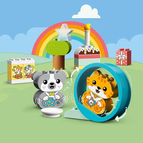 Miniatura 5 de LEGO DUPLO 10977 My First Puppy & Kitten with Sounds 10977 Juguetes para mascotas para niños pequeños de 1 .5 a 3 años, juego de desarrollo temprano