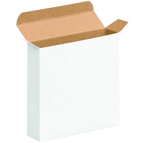 BOX USA BRTC38W Reverse Tuck - Cajas plegables, 4 "x 1 5/8" x 4", blanco (paquete de 500)
