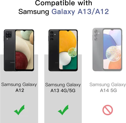 Miniatura 2 de JETech Protector de pantalla para Samsung Galaxy A13 / A13 5G/ A12, película de vidrio templado 9H, antiarañazos, transparente HD, paquete de 3