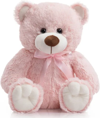 Miniatura 16 de Oso de peluche súper color, juguete de peluche para niños, novia, familia, felicitaciones, baby shower, cumpleaños, beige, 14 pulgadas