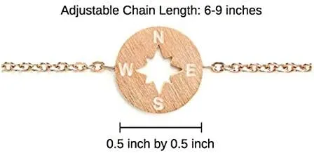 Miniatura 8 de Rosa Vila Compass Bracelet - Direction of Life & Id Be Lost Without You, Compass Jewelry, Woman's Friendship Bracelets for Best Friends