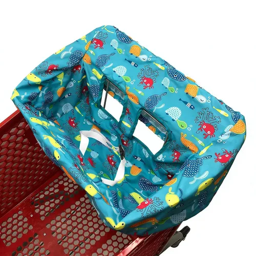Miniatura 14 de Funda portátil para carrito de compras, fundas para silla alta y carrito de comestibles para bebés, niños, bebés y niños pequeños, bolsa de Gris