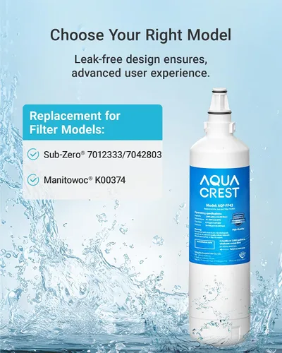 Miniatura 2 de AQUA CREST 7012333/7042803 Filtro de agua para máquina de hielo, repuesto para Sub-Zero 7012333/7042803, UC-15, UC-15IP Filtro de agua para máquina
