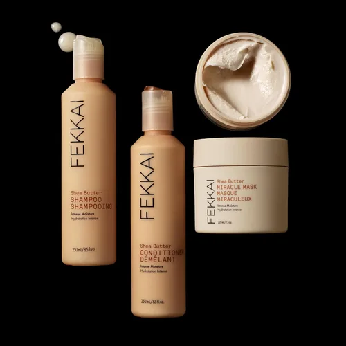 Miniatura 3 de FEKKAI Acondicionador de manteca de karité, 1 litro, hidrata e hidrata, reduce el encrespamiento en un 61% hasta 12 horas, libre de sulfatos