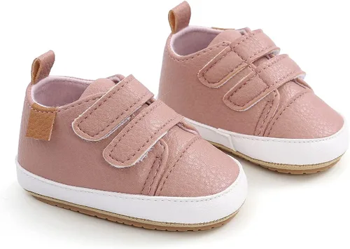 Miniatura 5 de QWZban Zapatos de bebé para niños y niñas, zapatillas de deporte con suela de goma antideslizante, para cuna de bebé, zapatos de vestir