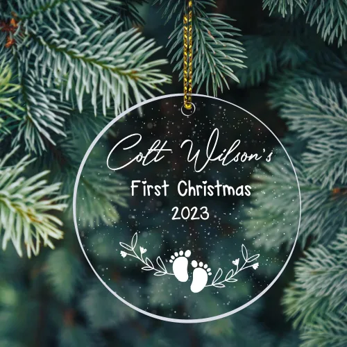 Miniatura 22 de Adornos personalizados de primera Navidad para bebés 2023, adorno del desierto de cactus, adorno de la primera Navidad del bebé, adornos Bebé 16
