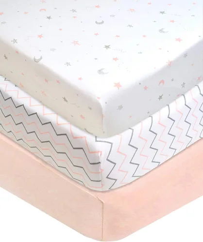 American Baby Company - Paquete de cuna para bebé: cubre colchón protector, sábana a la medida y manta térmica., paquete de de 3, Estrella Estrella