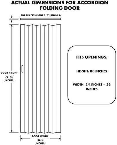 Miniatura 6 de LTL Home Products Homestyle Echo - Puerta plegable de PVC (36 pulgadas), color marrón Madera clara