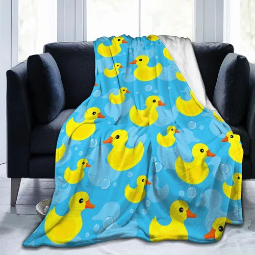 Manta de pato divertida y bonita, manta suave de franela, acogedora y ligera, regalos de felpa para niños, niñas, mujeres, hombres, sofá,
