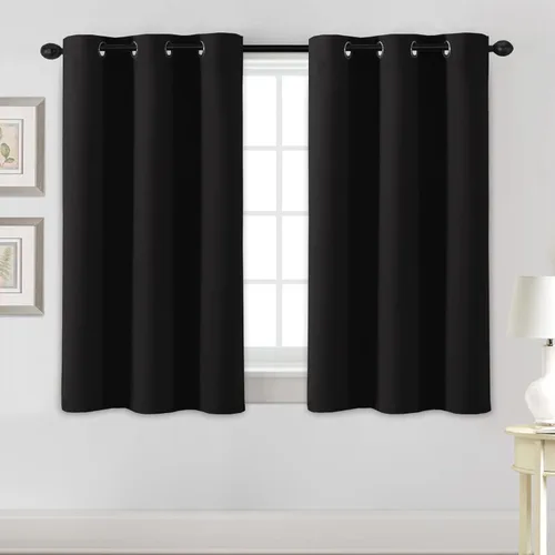 H.VERSAILTEX Cortinas opacas para dormitorio, con aislamiento térmico para oscurecer la habitación, cortinas de sala de estar, 45 pulgadas de largo,