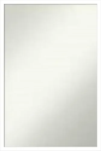 Miniatura 547 de Amanti Art Espejo de baño blanco para sobre el fregadero, 32 x 45 pulgadas, espejo de tocador rectangular blanco esbelto, marco de madera moderno
