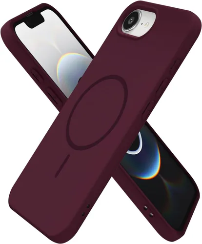Miniatura 50 de oakxco Funda de silicona Mag Safe para iPhone 17 Pro Max, funda magnética delgada y fina compatible con carga inalámbrica MagSafe, bonita funda Negro