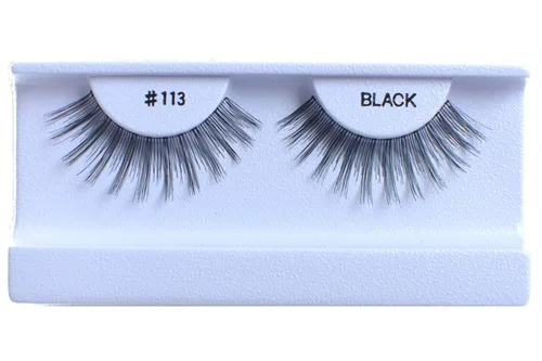 Miniatura 45 de 100 pares de pestañas postizas 100% cabello humano negro natural #747S Negro-747S