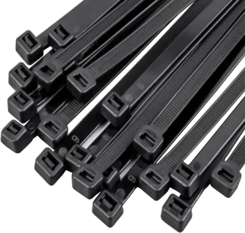 Bridas negras de 14 pulgadas, paquete de 100 bridas de nailon para uso en interiores y exteriores, resistencia a la tracción de 60 libras BXINLHAG