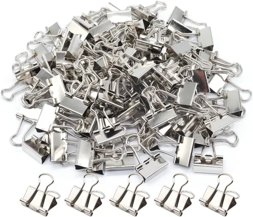 Miniatura 7 de Clips de carpeta dorados, clip de papel mini, abrazaderas de papel pequeñas de 15mm (5/8 pulg.), paquete de 100 clips de micro tamaño para oficina