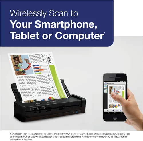 Miniatura 2 de Epson - Escáner de documentos portátil inalámbrico a color Workforce de Epson