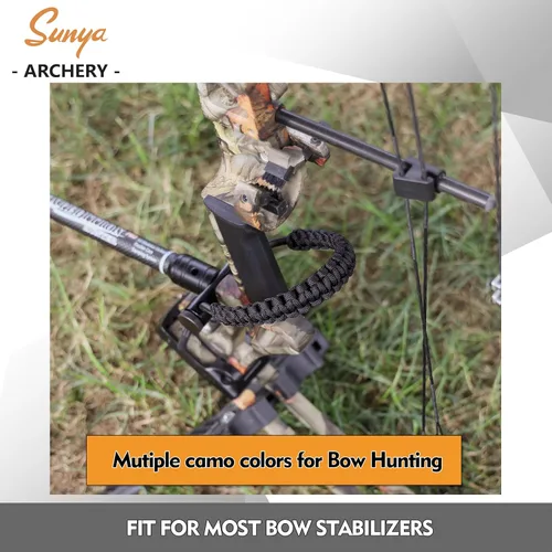 Miniatura 2 de SUNYA Archery Bow Wrist Sling, 550 Paracord Strap with Stretch Lanyard. Fit Compound Bow Stabilizers