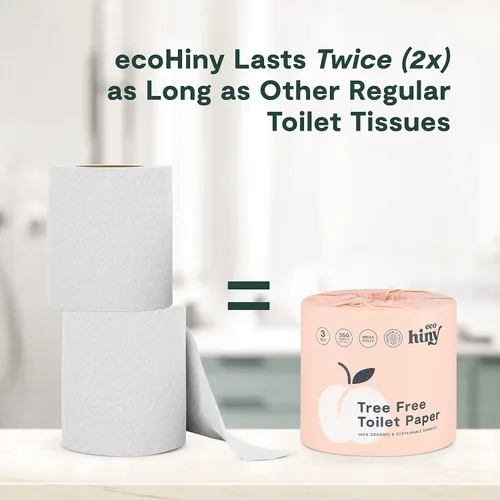 Miniatura 7 de ECOHiny Papel Higiénico Premium y Suave de Bambú Libre de PFAS 48 Mega Rollos, 3 capas y 350 Hojas No Tóxico, Certificado FSC, Seguro