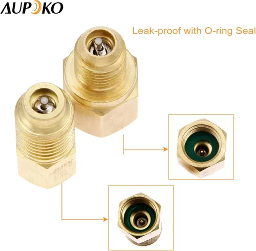Miniatura 6 de Aupoko Adaptadores R12 R22 a R134a, adaptadores de conexión de puerto de tanque de refrigerante/bomba de vacío R134A - Hembra SAE de 1/4 pulgadas x