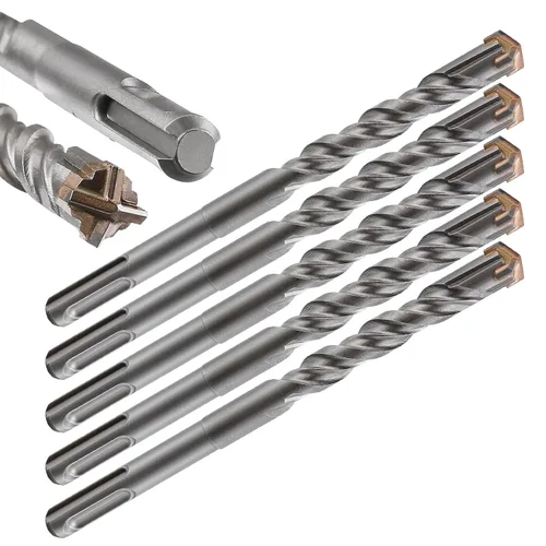 Miniatura 7 de Wensilon Kit de brocas para hormigón de 8 pulgadas, material de carburo de doble rosca de tipo cruzado, adecuado para hormigón, ladrillo, paredes