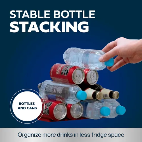 Miniatura 3 de Cooks Innovations Organizador de bebidas para nevera, 1 paquete de organizadores y almacenamiento para refrigerador, soporte para botellas de agua