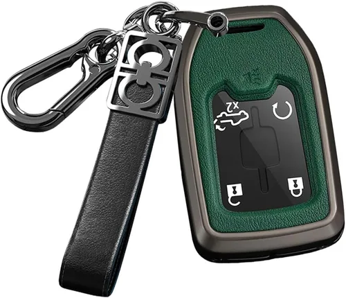 Miniatura 14 de ontto Funda para llave de coche con llavero de metal y piel sintética para Chevrolet Silverado Fit para GMC Sierra 1500 2500HD 3500HD Terrain Acadia